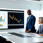 A diverse team of professionals, fully clothed in modest business attire, are seated around a sleek, modern conference table. They are engaged in a focused strategic planning session, with a large digital screen in the background displaying a clear business objective. The room is bright and well-lit, reflecting a collaborative and professional atmosphere. Perfect anatomy, correct proportions, natural pose, well-formed hands, proper finger count, natural body proportions, professional photography, high quality, safe for work, appropriate content, fully clothed, professional.