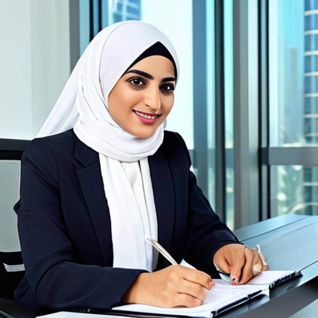 **
"A professional Arab businesswoman in a modest, tailored business suit, working at a modern desk in a brightly lit office in Dubai, fully clothed, appropriate attire, safe for work, perfect anatomy, natural proportions, professional photography, high quality, family-friendly."
**