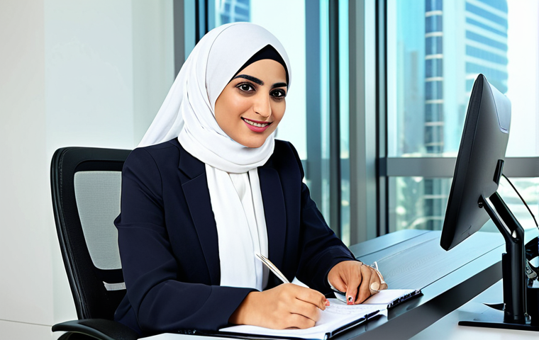 **
"A professional Arab businesswoman in a modest, tailored business suit, working at a modern desk in a brightly lit office in Dubai, fully clothed, appropriate attire, safe for work, perfect anatomy, natural proportions, professional photography, high quality, family-friendly."
**