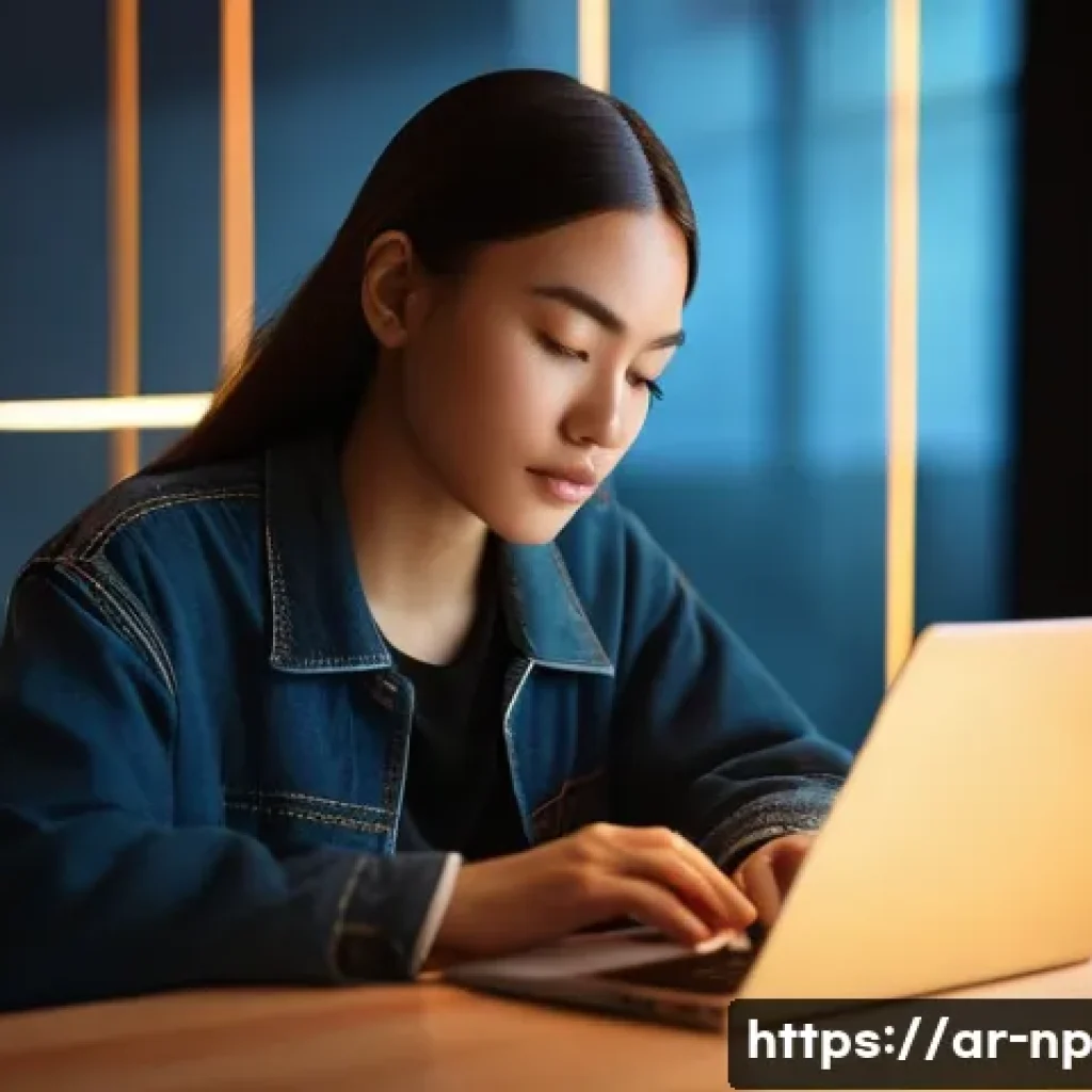 편집 및 개선 프로세스 단계별 설명 - **Prompt:** A young female digital content creator, dressed in stylish yet comfortable casual wear, ...